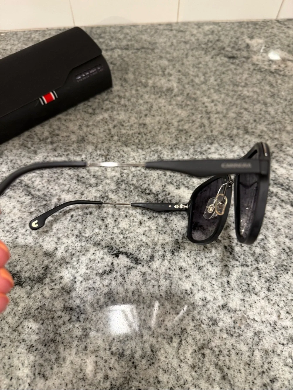 Carrera Men’s Black Frame Sunglasses with Dark Gradient Lenses